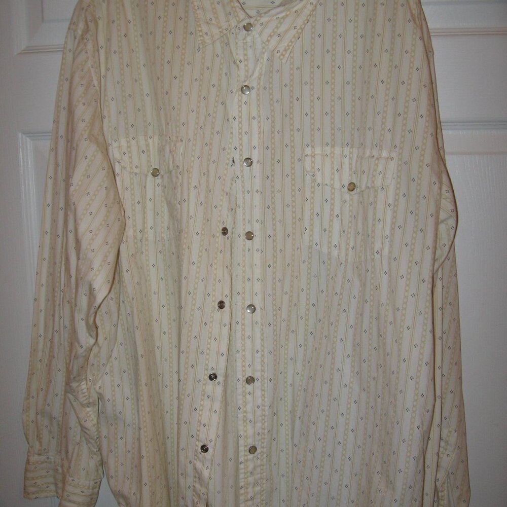 Industrial Exchange Western Shirt w/ Faux Pearl Snaps Men's XL